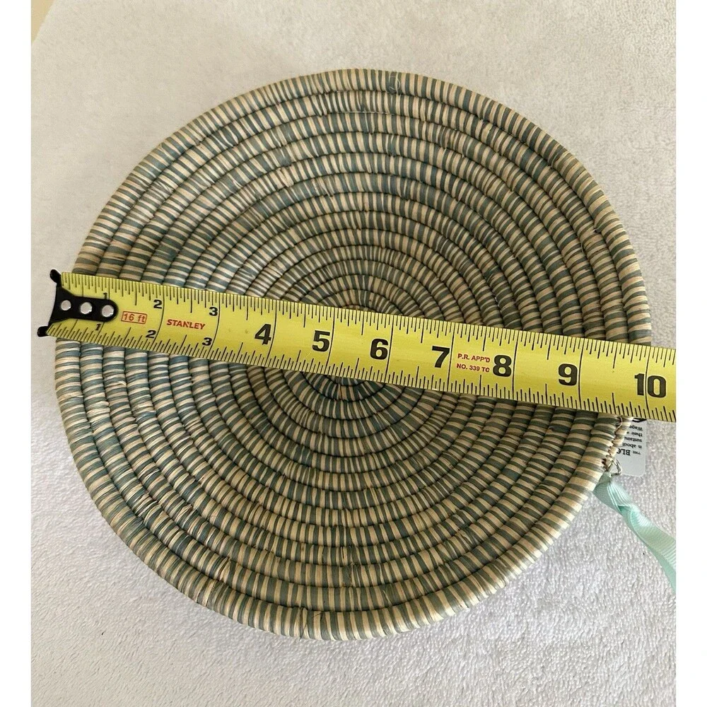 Vintage Handmade Woven 10” “Blessing Basket” Uganda Mary Nakibuuka